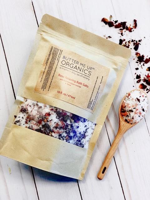 Organic Rose Salt Soak / Epsom Salt Soak